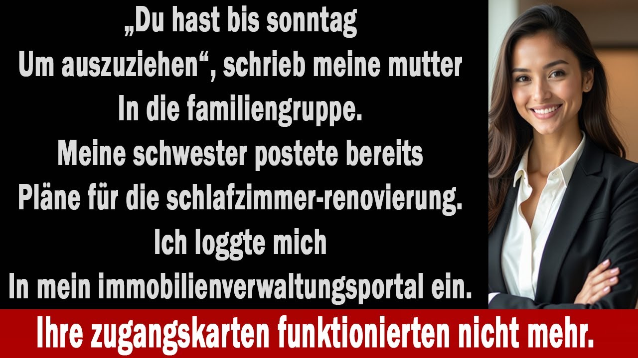 „Pack deine Sachen“, sagten sie – ohne zu wissen, dass mir das Gebäude gehört.