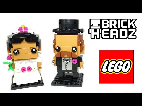 Lego BrickHeadz 40383 + 40384 Bride and Groom Speed Build Review