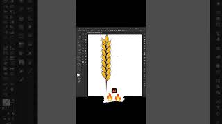 how to create Wheat 🌾 shape in Adobe Illustrator