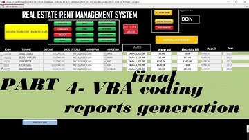 Real Estate Rental Houses Management System using Ms Access and VBA | Part 4 | VBA coding| Reports