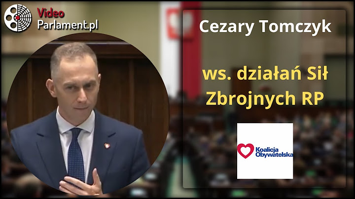 Cezary Tomczyk - ws. działań Sił Zbrojnych RP