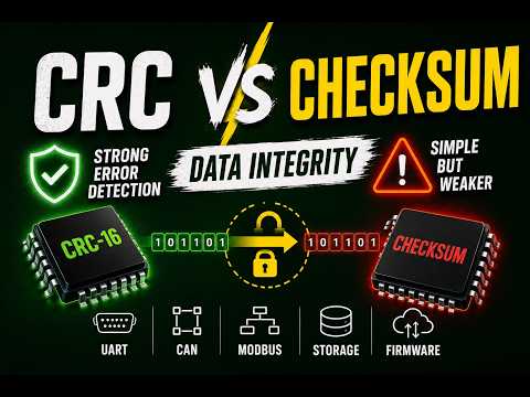 Data Integrity for Embedded Systems | CRC vs Checksum Explained in C