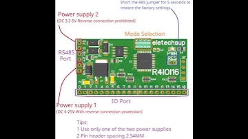 R4IOI16 16CH 5 IN 1 Modbus Rtu Digital IO Module RS485 NPN PNP DI-DO Pin Core Board