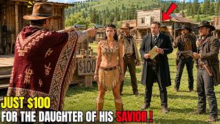The Bank Auctioned the Apache Girl For $100… The Nameless Gunslinger Owed Her Father His Life