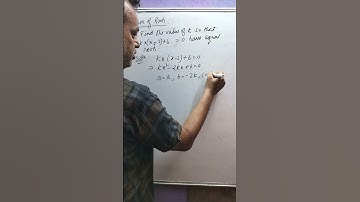 Find the value of k so that the equation kx(x-2)+6=0 has equal roots.