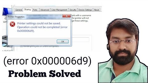 How to Fix Printer Sharing (Error 0x000006d9)