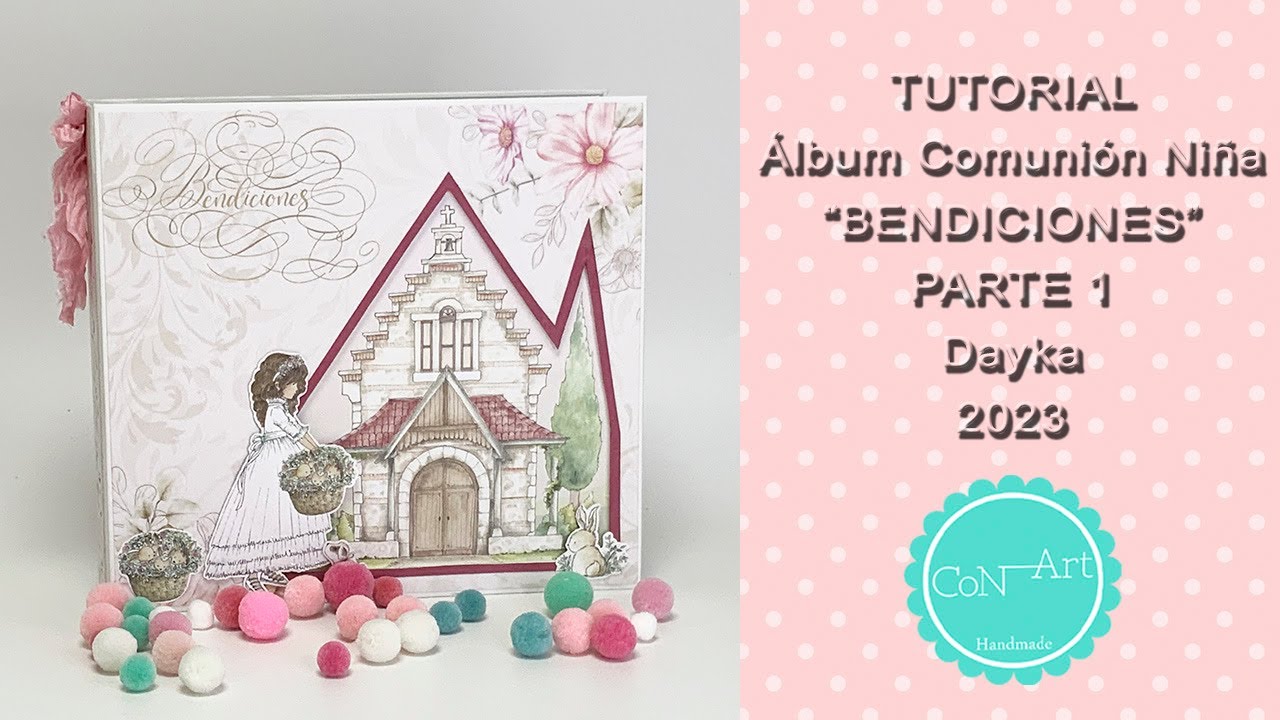 Tutorial scrap. Álbum Comunión Niña 