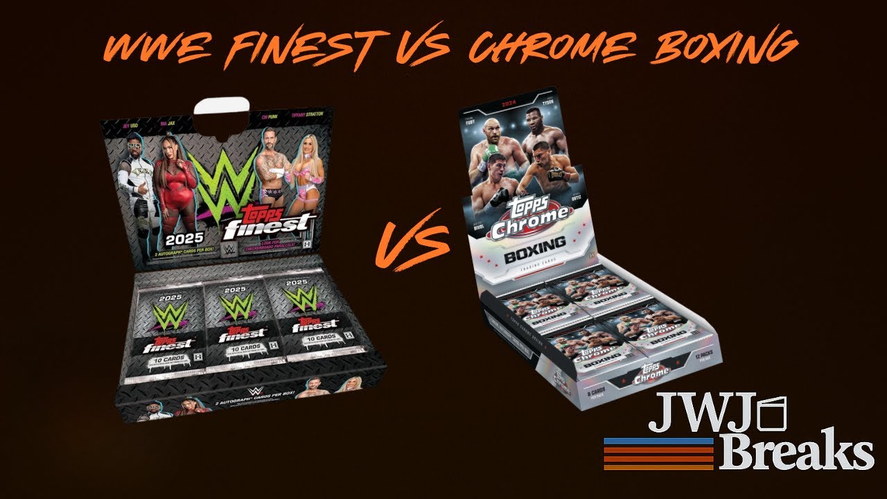 Topps Finest WWE 2025 против Topps Chrome Boxing 2025 в автобаттле