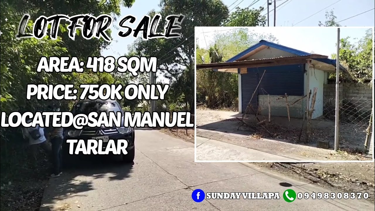 V97 418 SQM, LOT FOR SALE, PRICE 750K, LOCATION SAN MANUEL TARLAC