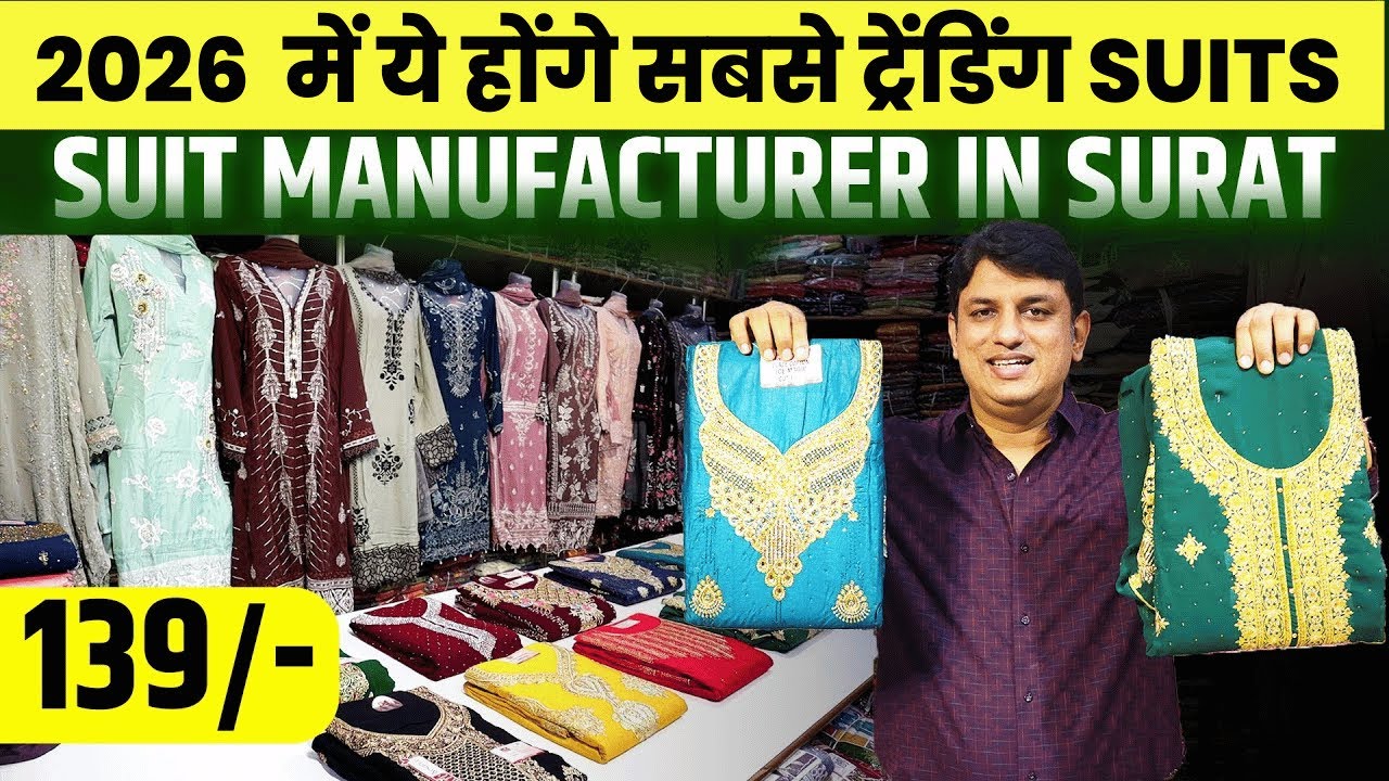 सूट की सबसे बड़ी फैक्ट्री | Pakistani Suit Wholesale Supplier | Ladies Suit Manufacturer in Surat