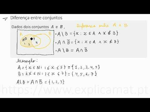 Capa: Operações entre conjuntos — Diferença entre Conjuntos