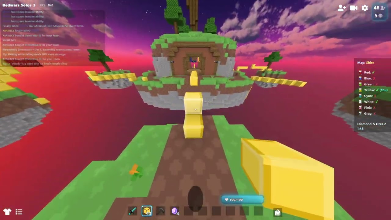 Trying to get every upgrade/item in bloxd io bedwars (Solos)