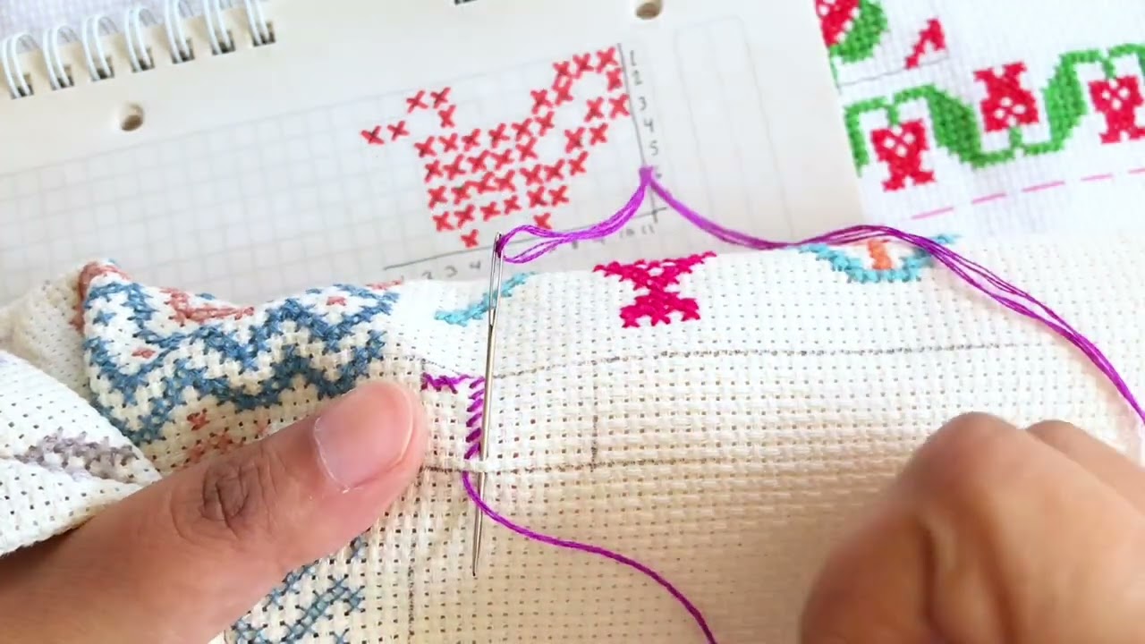 Tutorial BORDADO NAHUA (Punto de cruz con Chio Blanche)