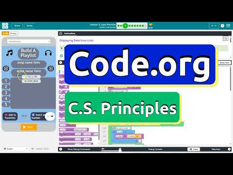 Code.org Lesson 3.3B Lists Practice |  New Features | Tutorial with Answers | Unit 6 C.S.P. + CodeAI