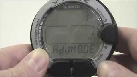 Suunto Vytec non DS 10 setting altitude, personal settings and RBG model