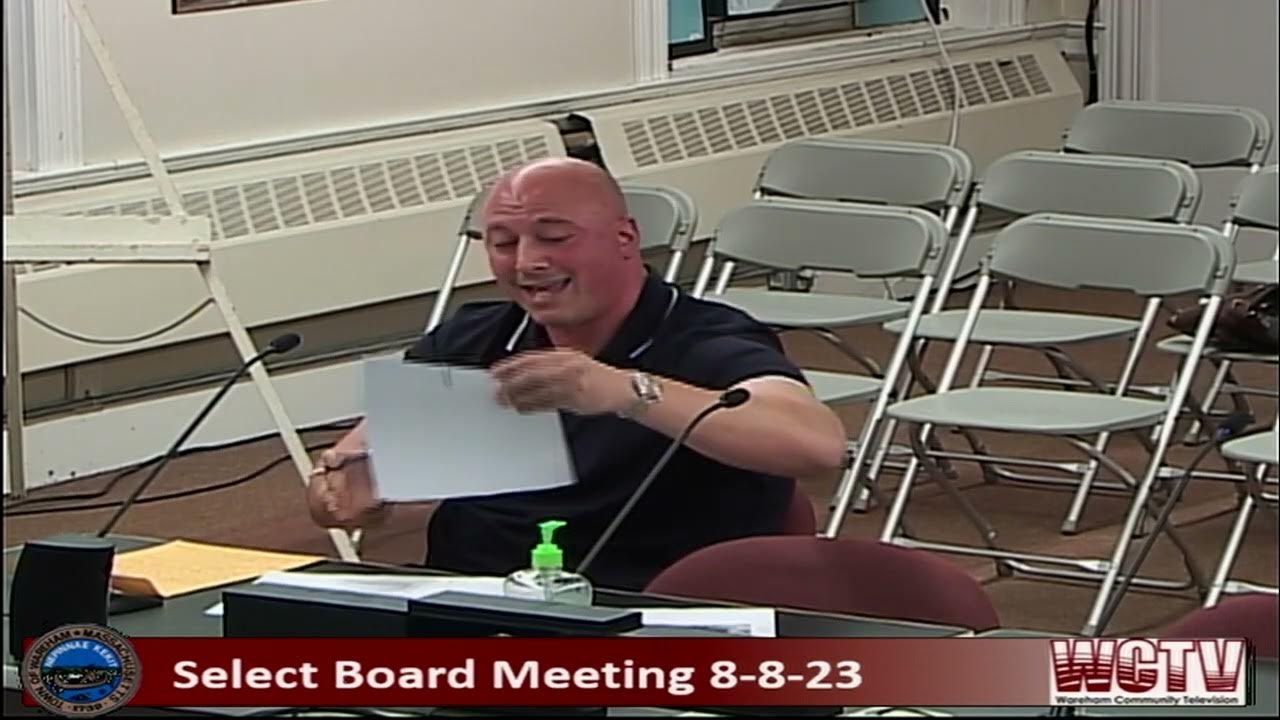 Wareham Select Board Meeting 8823 YouTube