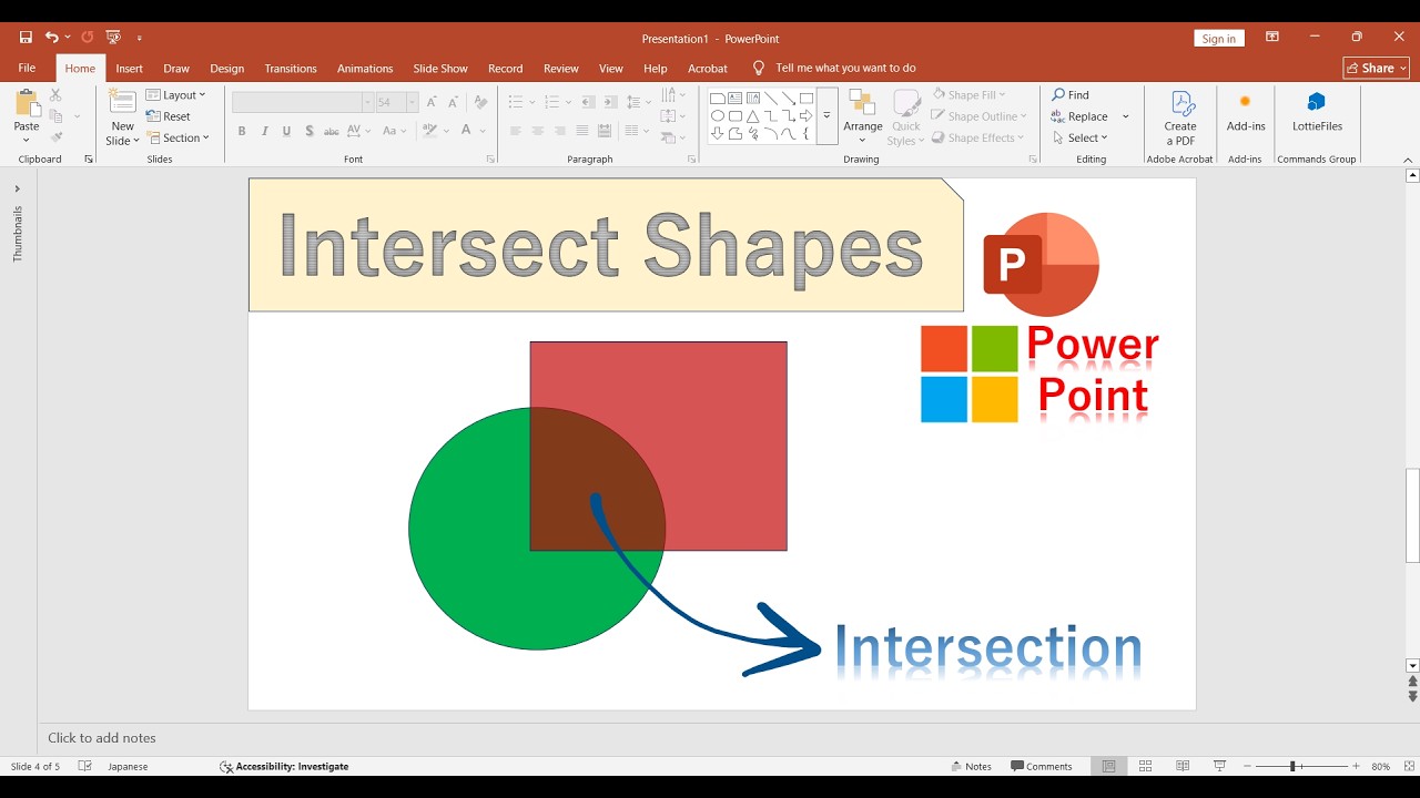 Intersected Shapes Powerpoint How To Make A Shape Intersect In PowerPoint - YouTube