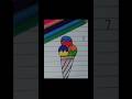 Draw Ice Cream with Number 7 🍦 | Easy Number Drawing Trick#shorts #easydrawing #trending
