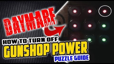 Daymare 1998 - Chapter 3 GUNSHOP POWER PUZZLE (Turn off the Power)
