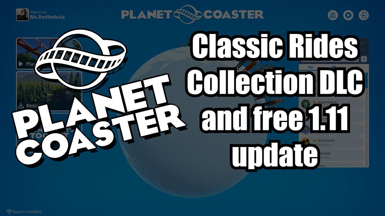 Classic Rides Collection DLC and Free 1.11 Update for Planet Coaster