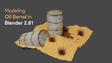 How to create and texture an Oil Barrel  in Blender 2.81 | Game ready for Unity and Unreal Engine 4