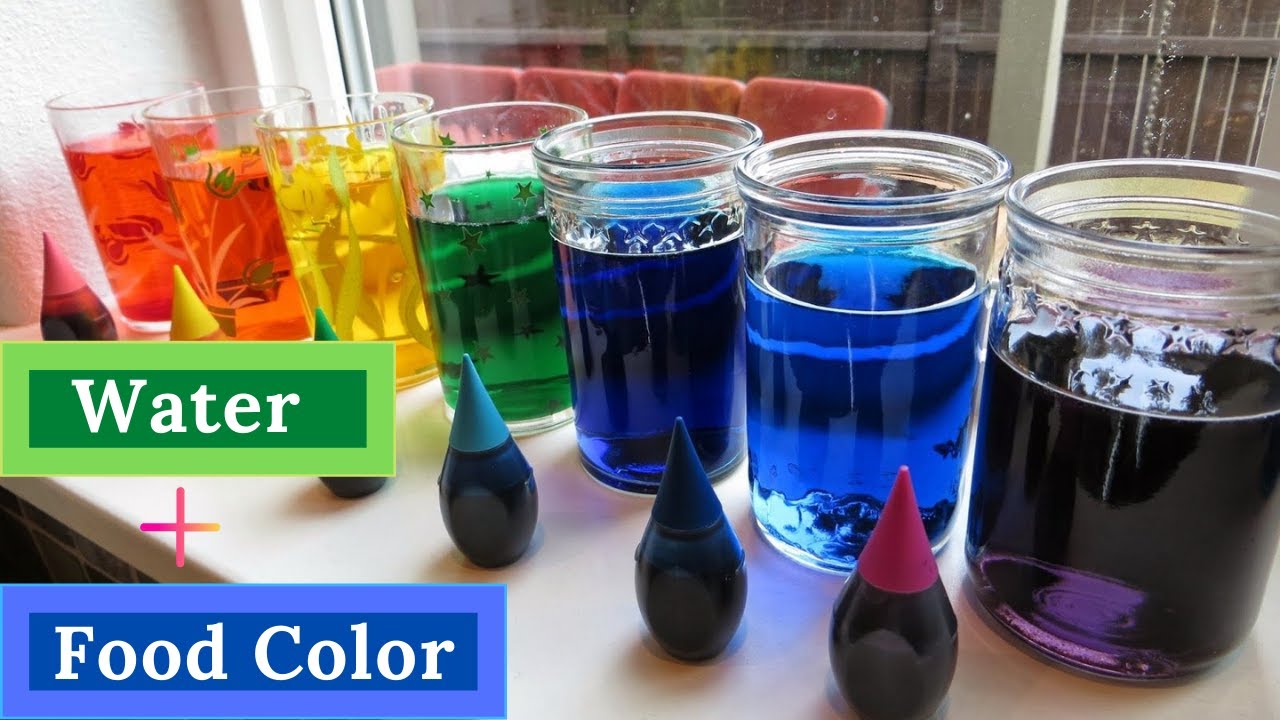 Creative Experiments to do at Home | Satisfying Food Color + Water mixture