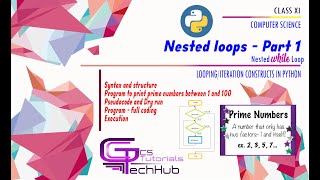 CLASS XI | NESTED LOOPS | PART 1 | LOOPING/ITERATION CONSTRUCTS | CONTROL FLOW IN PYTHON