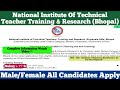 National Institute Of Technical Teacher Training Research (Job Vacancy Notifications 2026) Apply 