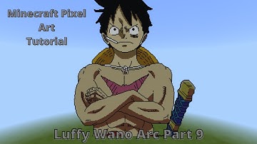 Minecraft Pixel Art Tutorial Luffy Wano Arc Part 9