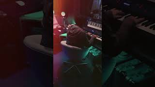 Zac Raya working out synth parts for "Silent Aspirations"