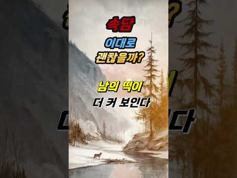 [속담 이대로 괜찮을까]남의 떡이 더 커 보인다#속담#떡#커보인다#남의#릴스#조회수