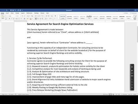 Simple SEO Service Agreement