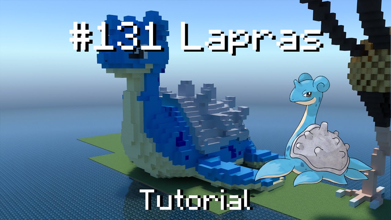 How to build a Pokémon Lapras statue in Minecraft (Tutorial)