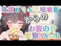 🔴【ASMR/3dio】お夜食もぐもぐ咀嚼音💗からの💗お腹の音ぐるる～を観察しちゃうASMR【ちっせえねこ】