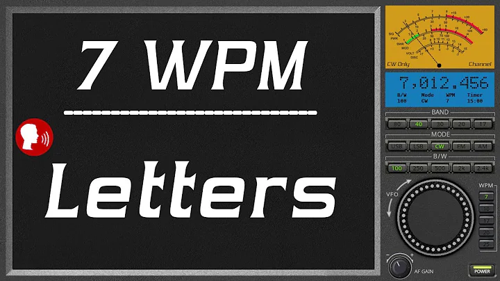 7wpm Letters plus human voice, morse code training