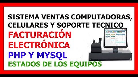 Estado de equipos sistema computación soporte tecnico, celulares con facturación electrónica online