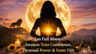 Leo Full Moon Ritual 🌕✨🦁 Solar Plexus Activation |Yin Yoga, Guided Hypnosis & Affirmations