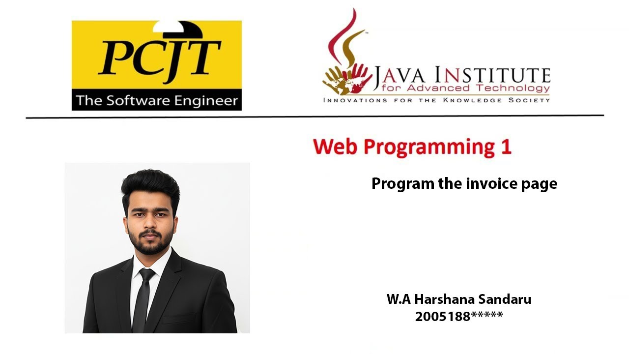 E-Shop Project | Task 34 | Web Programming 01 | Java Institute - YouTube
