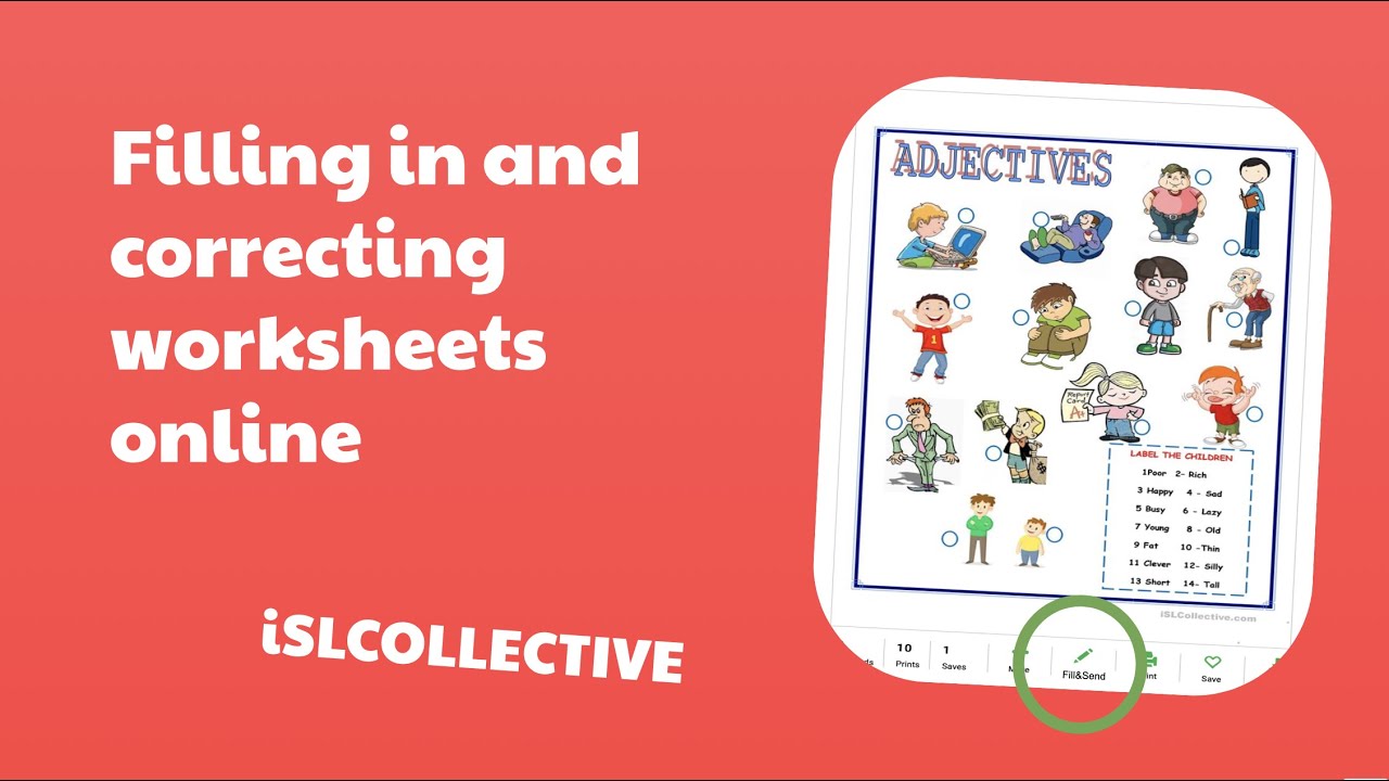 Filling In And Correcting Worksheets Online Youtube