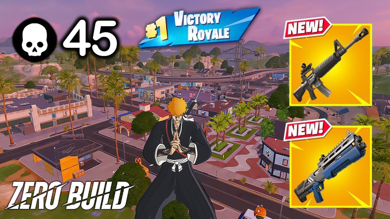 45 Elimination Solo Vs Dou "Zero Build" Gameplay Wins (Fortnite Chapter 7 Season 2)