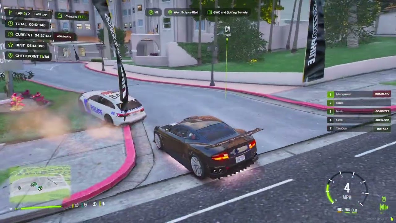 Back 9 Track with chase