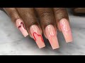 WATCH ME WORK: Acrylic Nails Abstract Lines | GIVEAWAY WINNER ANNOUNCEMENT!