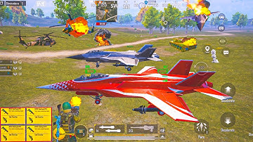Fighter jet😱 M202 + MG3 Action Destroy Tanks, Hovercrafts, Robot In Payload Mode 🔥 || PUBG MOBILE ||