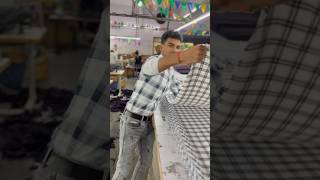 (Checks fabric layers Shirt Cutting) CUTTING KING 👑 VINAYMASTER❤️