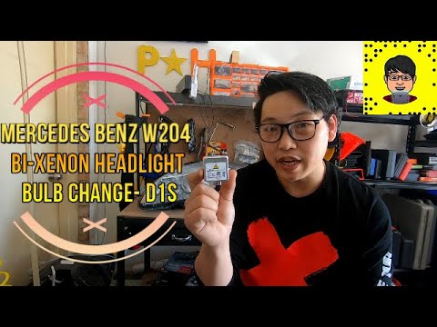 MERCEDES BENZ C CLASS BI XENON D1S HEADLIGHT BULB REPLACEMENT W204 WITHOUT REMOVING ANY PARTS