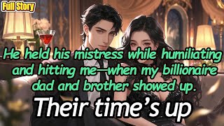 He held his mistress while humiliating and hitting me—when my billionaire dad and brother showed up.