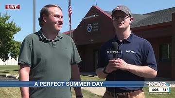 Meteorologist Jacob Morse talks with NWS Bismarck