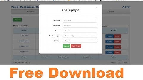 Payroll Management system in PHP with Source code(Free)