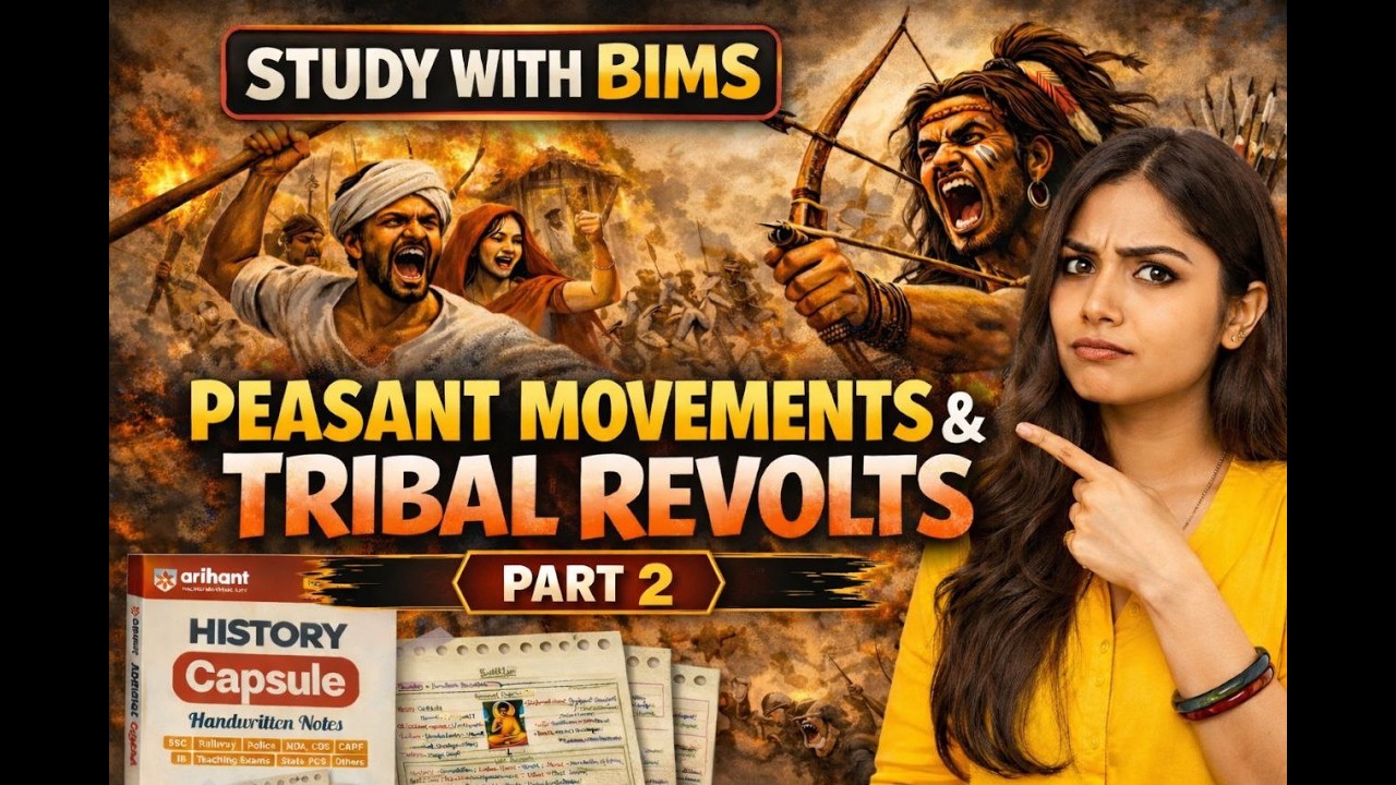 Part 2 Modern history peasant movement  and tribal revolt fully explanation Arihant capsule#bpsc