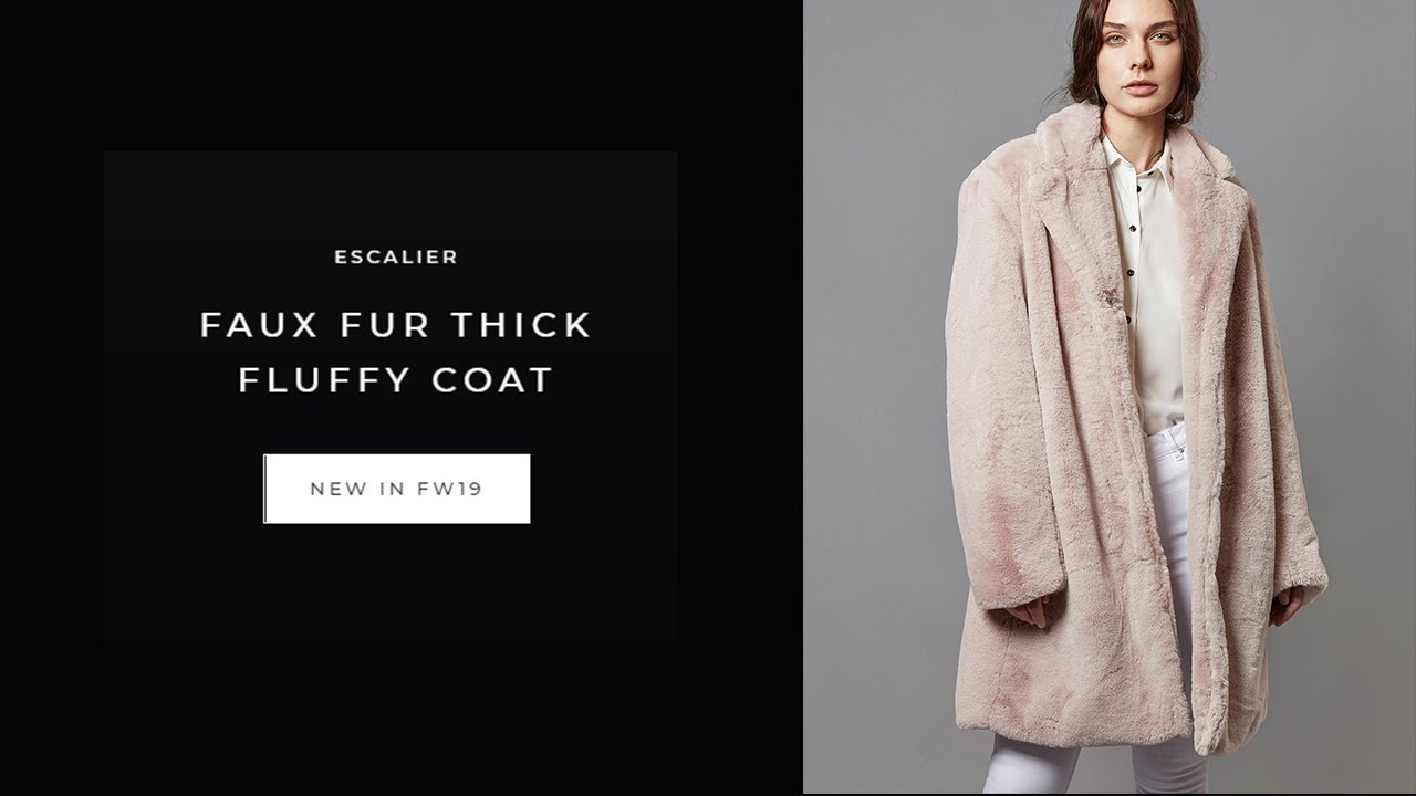 Escalier Faux Fur Thick Fluffy Coat | FW19 Women's Collection